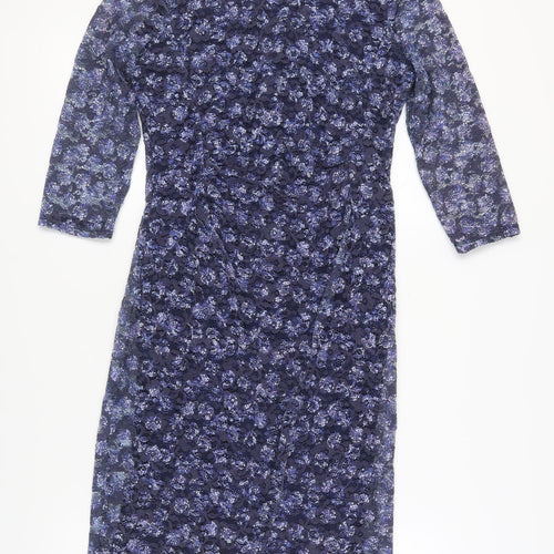 Marks and Spencer Women's Navy Floral Dress Size 12