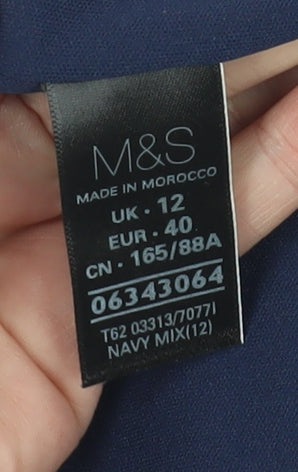 Marks and Spencer Women's Navy Floral Dress Size 12