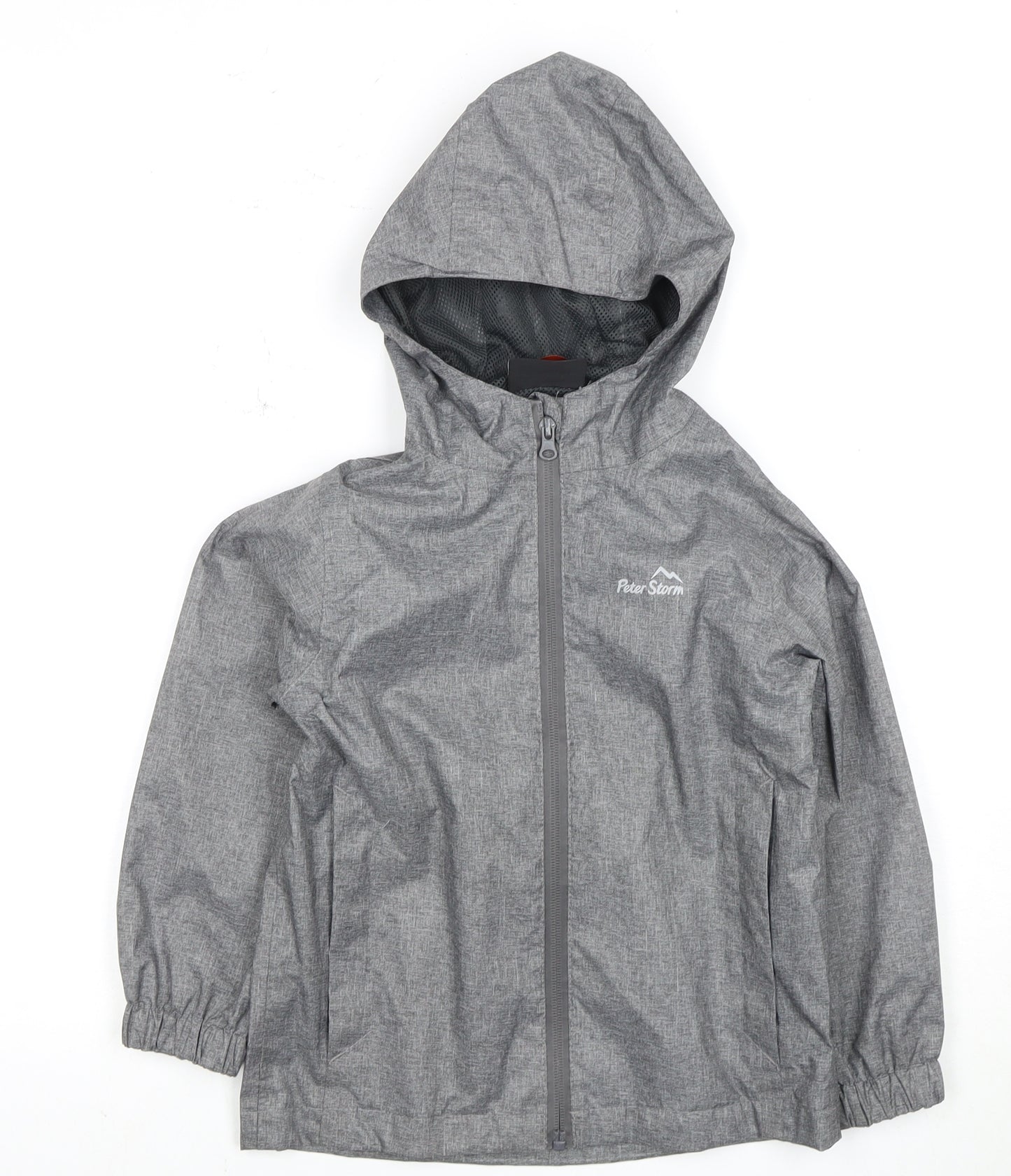 Peter Storm Boys' Grey Rain Coat 5-6 Years Waterproof Hooded