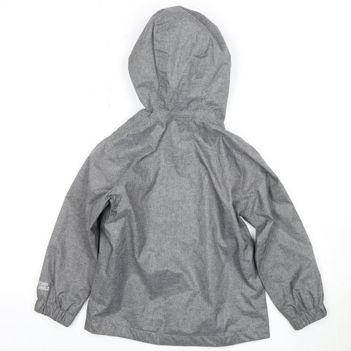 Peter Storm Boys' Grey Rain Coat 5-6 Years Waterproof Hooded