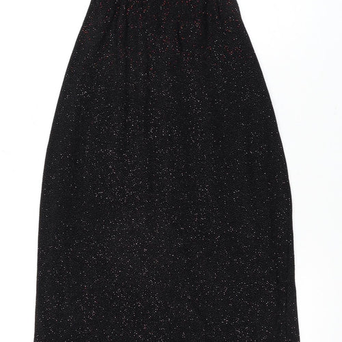 Jump Women's Black Glitter Halter Bodycon Dress Size 6