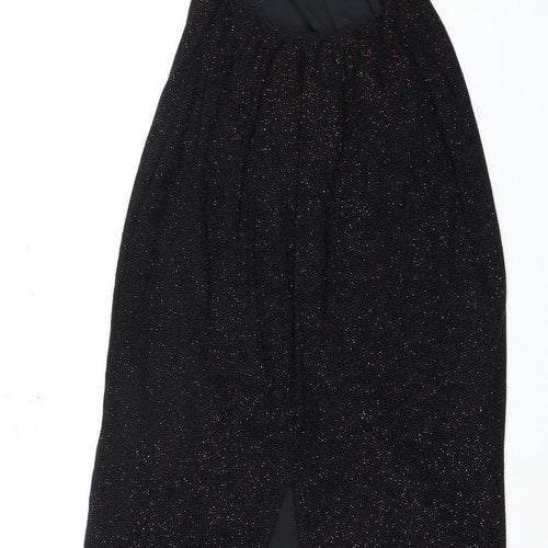 Jump Women's Black Glitter Halter Bodycon Dress Size 6