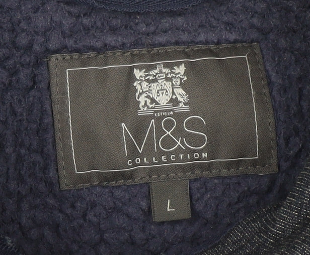 Marks and Spencer Men's Blue Basic Jacket L