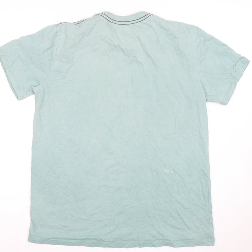 Weird Fish Men's Blue Graphic Print L T-Shirt