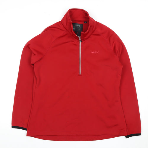 Musto Women's Red Pullover Sweatshirt Sz 14