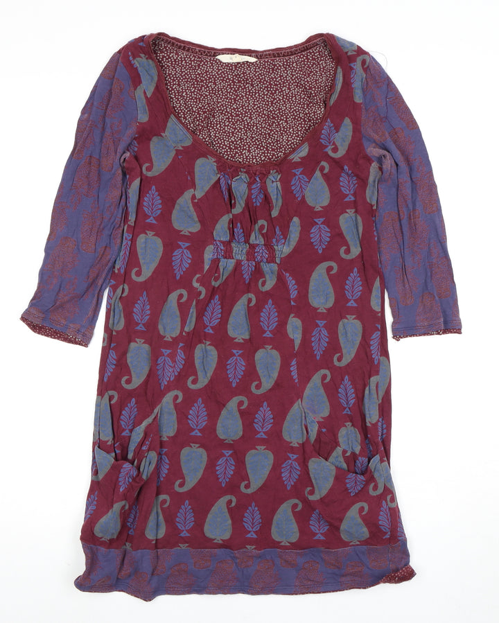 White Stuff Women's Multicoloured Paisley Tunic Blouse Size 8
