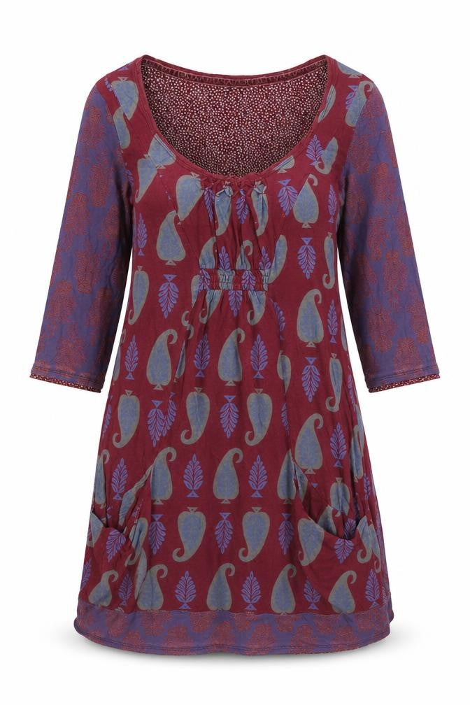 Front view of White Stuff Women's Multicoloured Paisley Tunic Blouse, size 8