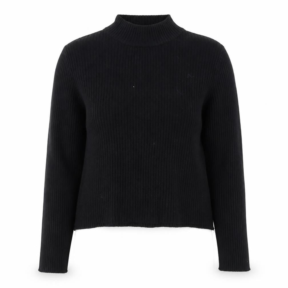 Front view of Pink Vanilla Women's Black Knit Jumper, size L