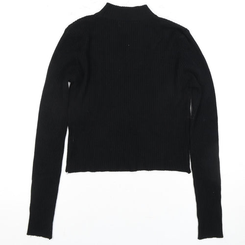 Pink Vanilla Women's Black Knit Jumper, Size L
