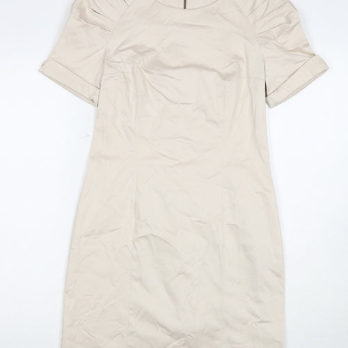 French Connection Women's Beige Sheath Dress Size 12