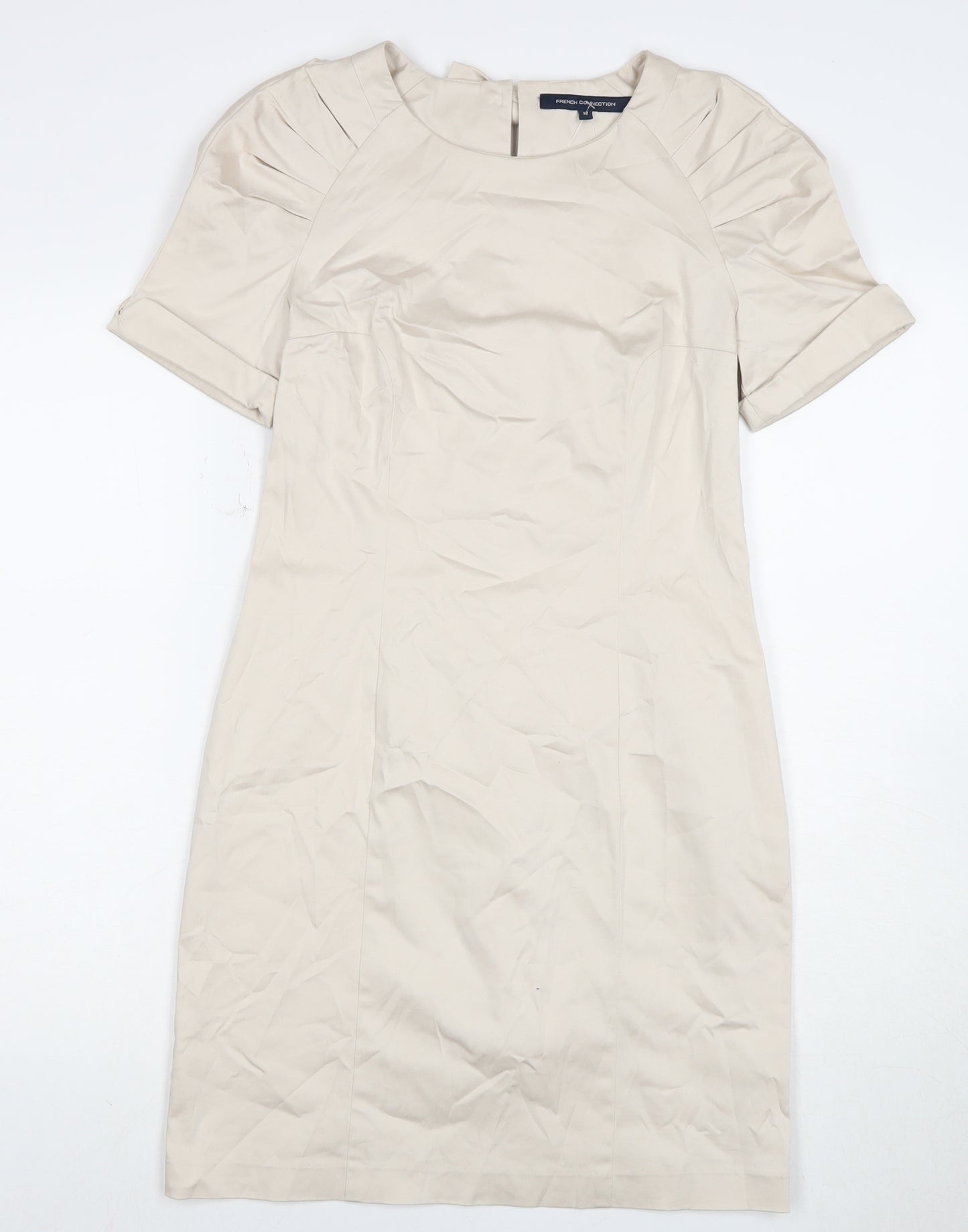 French Connection Women's Beige Sheath Dress Size 12