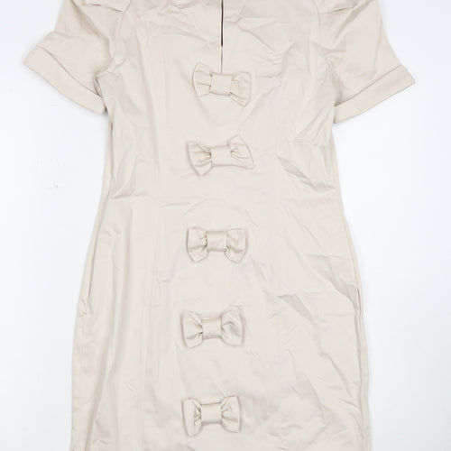 French Connection Women's Beige Sheath Dress Size 12