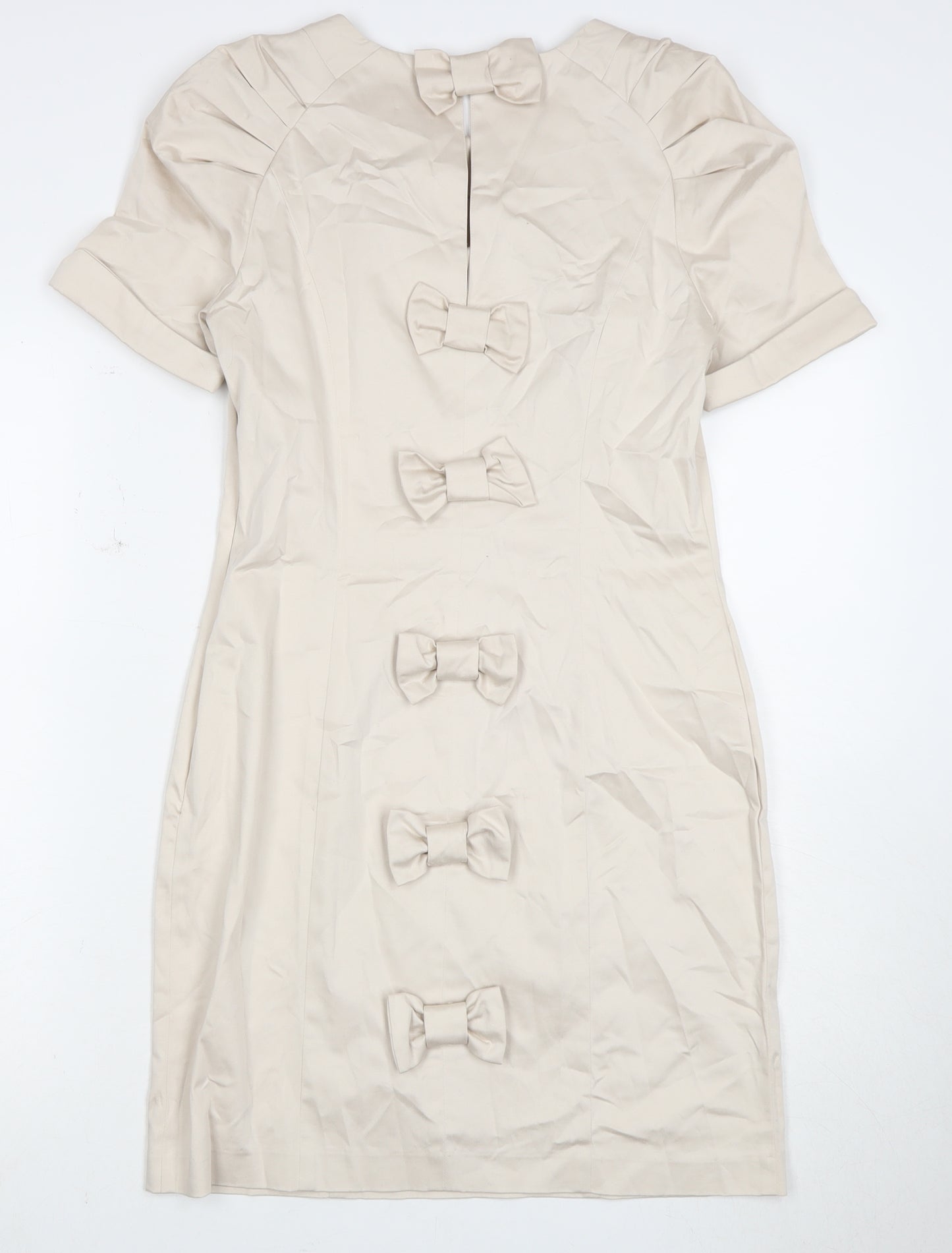 French Connection Women's Beige Sheath Dress Size 12