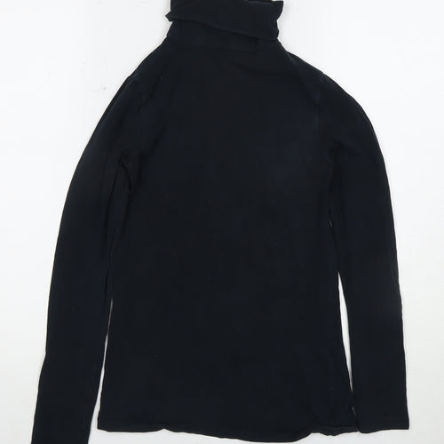 GAP Black Roll Neck Jersey Top Size S