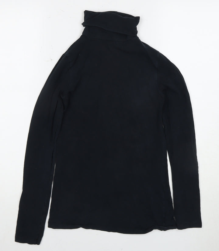 GAP Black Roll Neck Jersey Top Size S