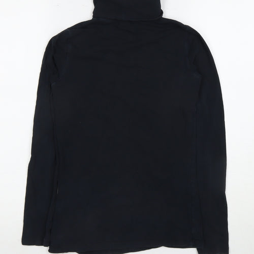 GAP Black Roll Neck Jersey Top Size S