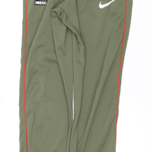Nike Boys Green Track Pants M Athletic Fit