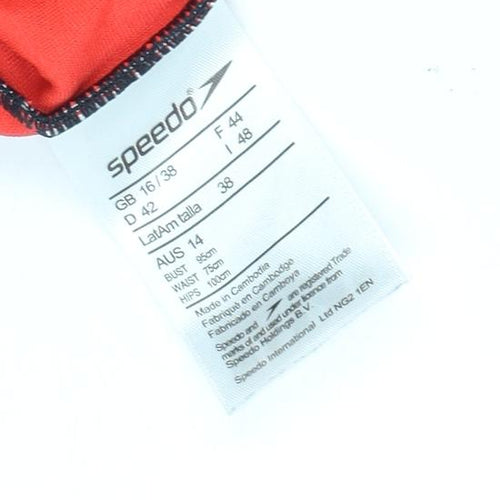 Speedo Women's Black One Piece Swimsuit Size 16