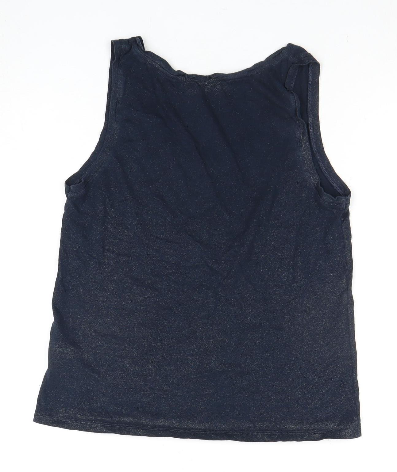 Mint Velvet Women's Blue Cotton Tank Top Size 8