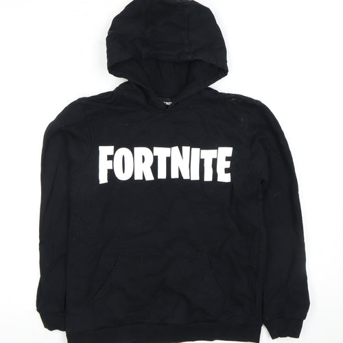 Fortnite Boys Black Hoodie 11 Years Pullover Hooded Top