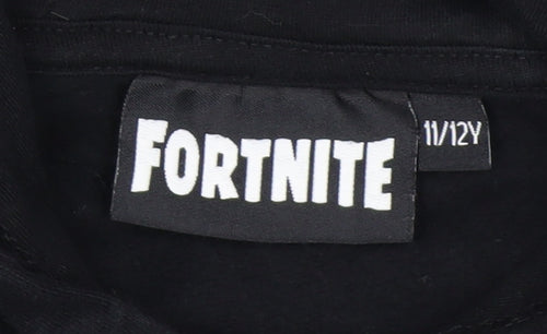 Fortnite Boys Black Hoodie 11 Years Pullover Hooded Top