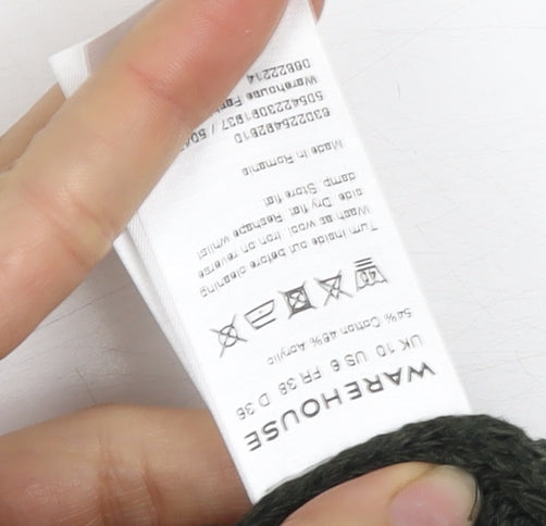 Warehouse Women’s Green Cape Jumper, Size 6 - Casual Knitwear