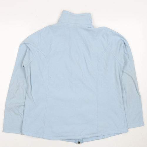 Lands' End Women's Blue Basic Jacket, L, Full Zip, Comfort