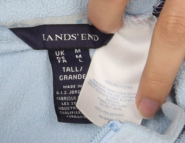 Lands' End Women's Blue Basic Jacket, L, Full Zip, Comfort