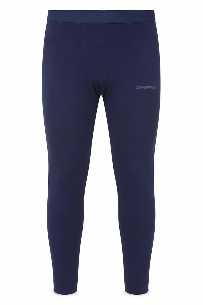 Front view of Campri Men's Blue Compression Leggings M