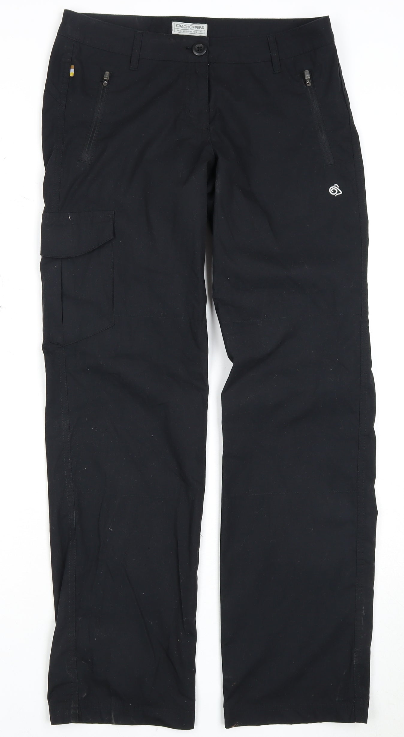 Craghoppers Women's Black Cargo Trousers, Size 8