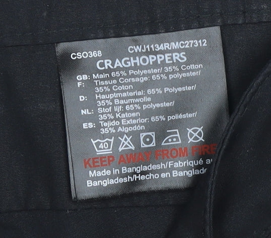 Craghoppers Women's Black Cargo Trousers, Size 8