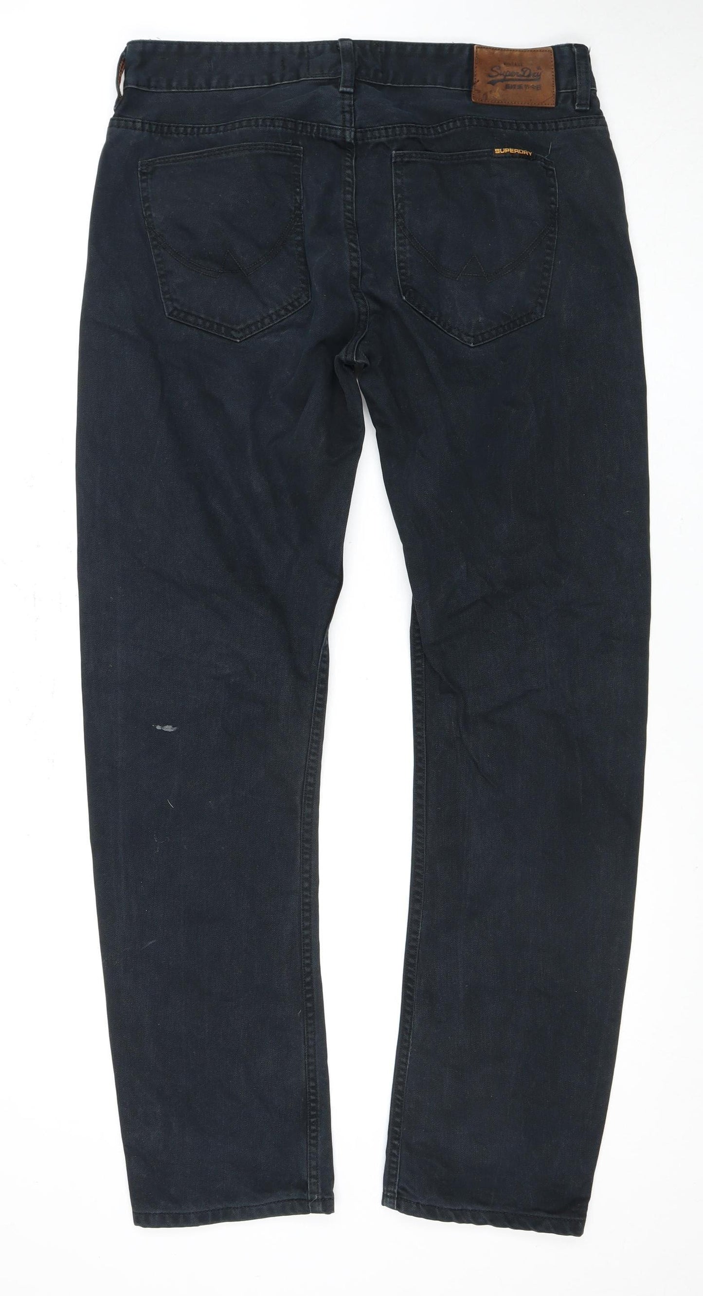 SuperDry Men's Black Straight Jeans 34W 32L