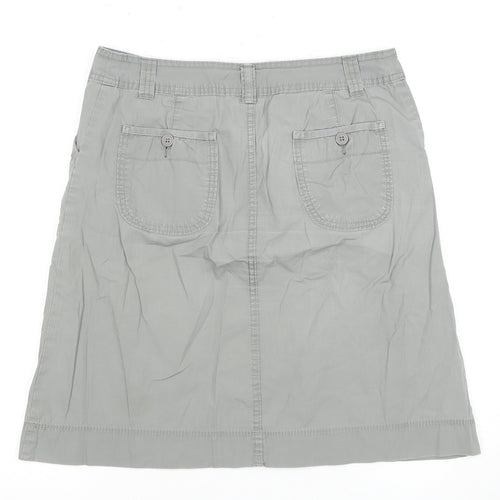 Marks and Spencer Women's Grey Cotton Skirt Size 12