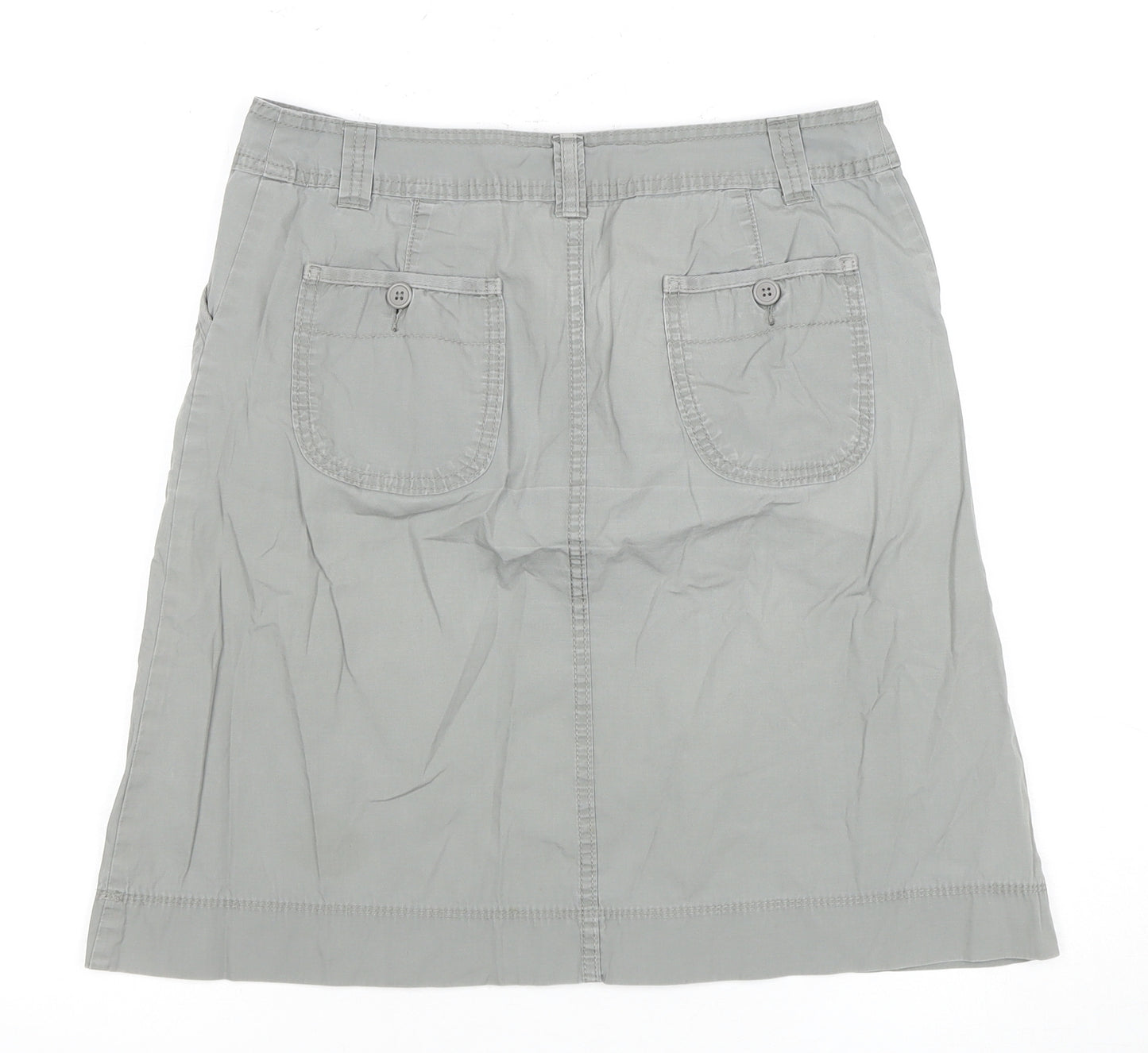 Marks and Spencer Women's Grey Cotton Skirt Size 12