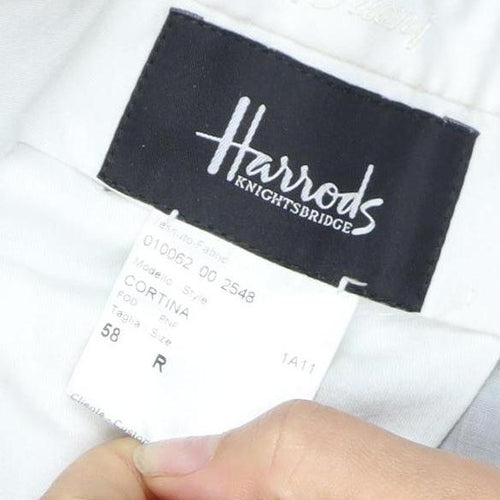 Harrods Men's Blue Corduroy Trousers, Size 58