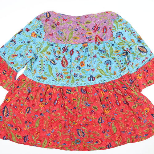Avenue Women's Plus Multicoloured Floral Tunic Blouse