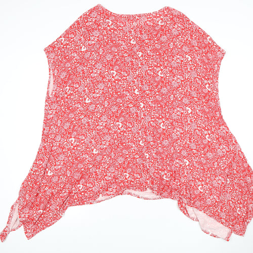 Evans Women's Red Floral Sleeveless Top Size 18