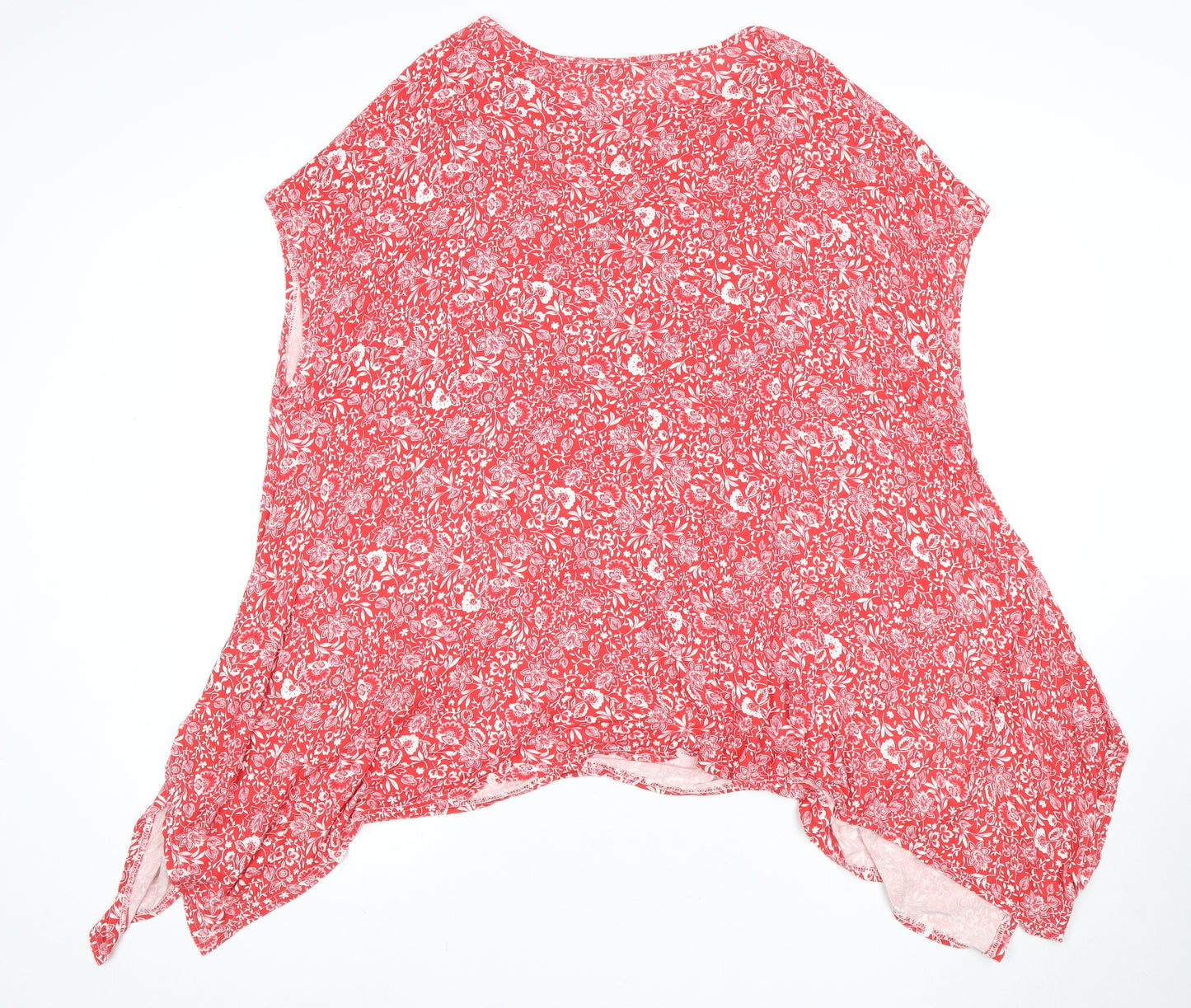 Evans Women's Red Floral Sleeveless Top Size 18