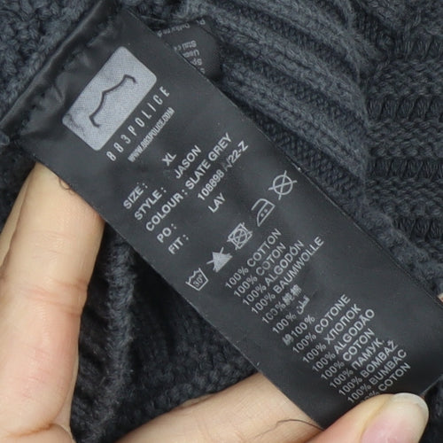 883 Police Men's XL Grey Pullover Jumper