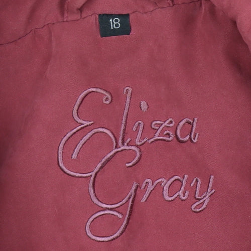 Eliza Gray Women's Red Anorak Jacket Size 18