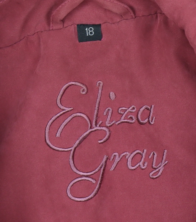 Eliza Gray Women's Red Anorak Jacket Size 18