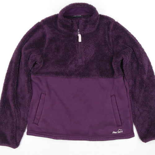 Peter Storm Girls Purple Fleece Pullover Sweater 11-12 Years