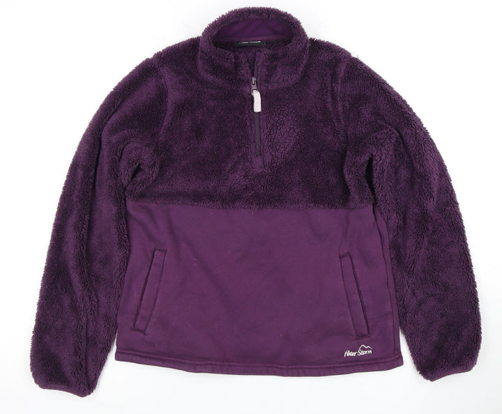 Peter Storm Girls Purple Fleece Pullover Sweater 11-12 Years