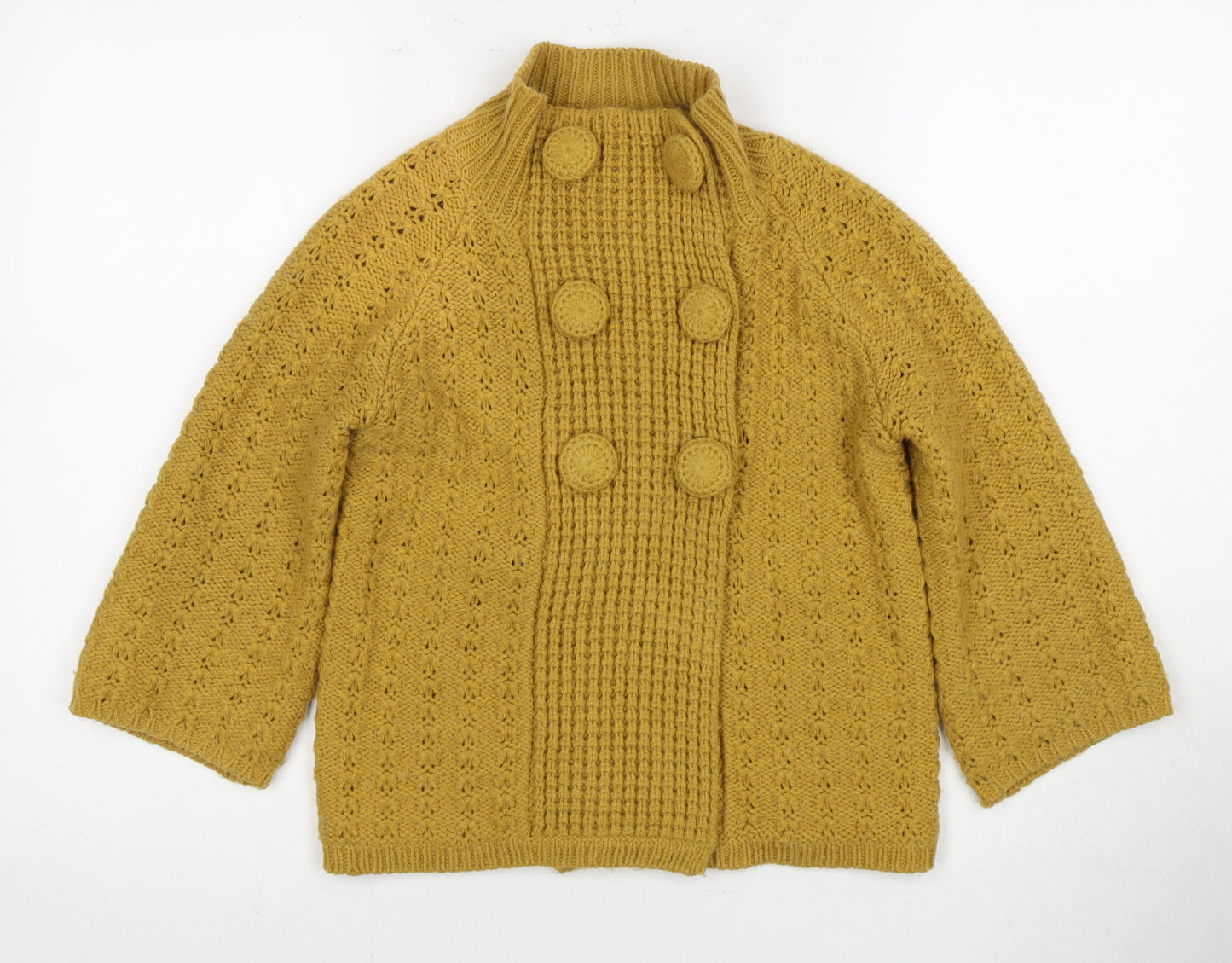 River Island Women's Yellow Cardigan Size 8