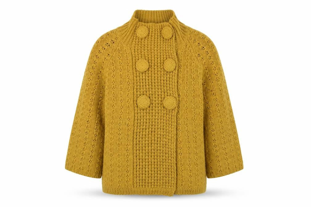 Front view of River Island Women's Yellow Cardigan, size 8