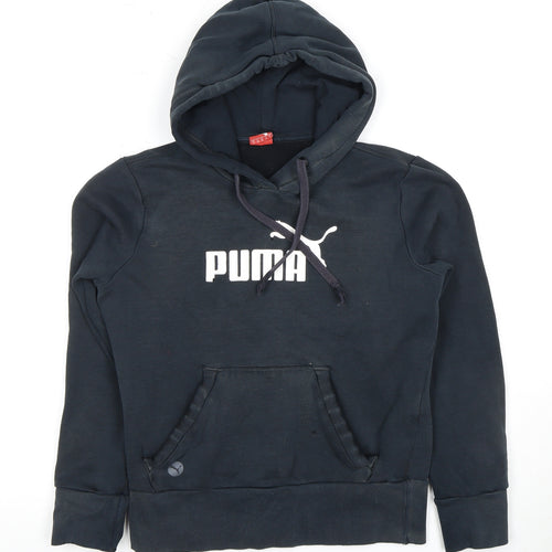 Puma Boys Black Hoodie Pullover UK 10