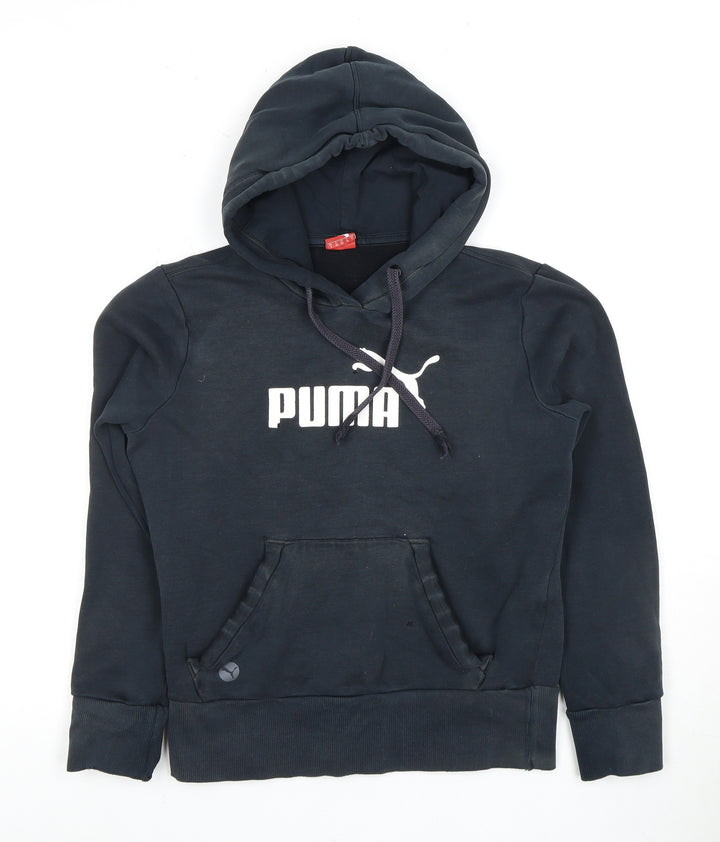 Puma Boys Black Hoodie Pullover UK 10