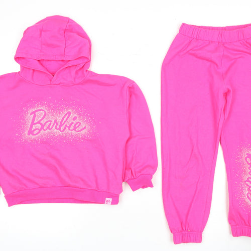 Barbie Girls Pink Tracksuit, 7-8 Years, Hoodie & Trousers