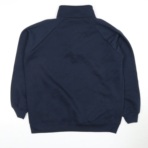 Damart Blue Henley Sweatshirt for Unisex Adults - L