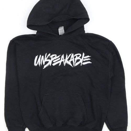 Gildan Boys Black M Pullover Hoodie with Logo